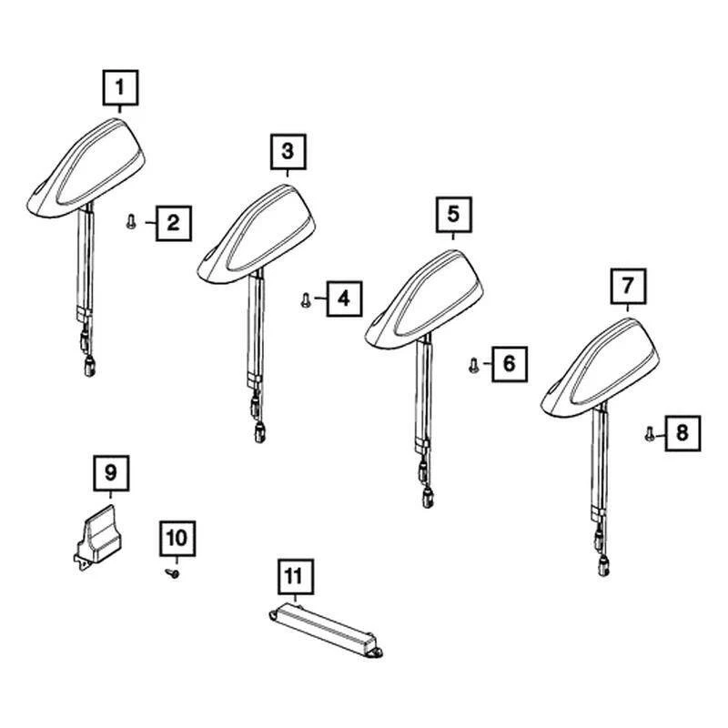For Jeep Grand Cherokee 2018-2021 Jeep 6ZP28NRVAA Radio Antenna Assembly - Image 4 of 4