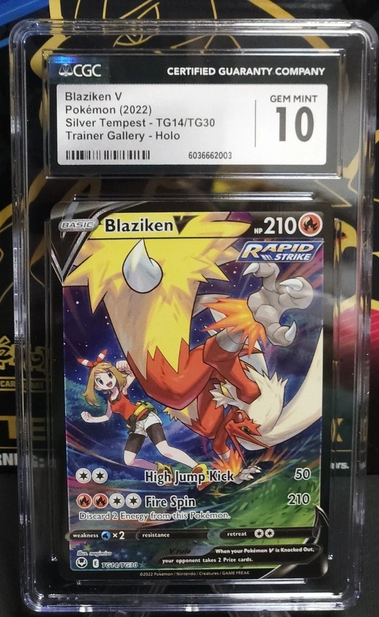 Pokémon Blaziken V Trainer Gallery Silver Tempest TG14/TG30, CGC