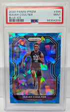 2020 Prizm BLUE ICE REFRACTOR - ISAIAH COULTER Rookie Card /99 PSA 9 MINT (Pop2). rookie card picture
