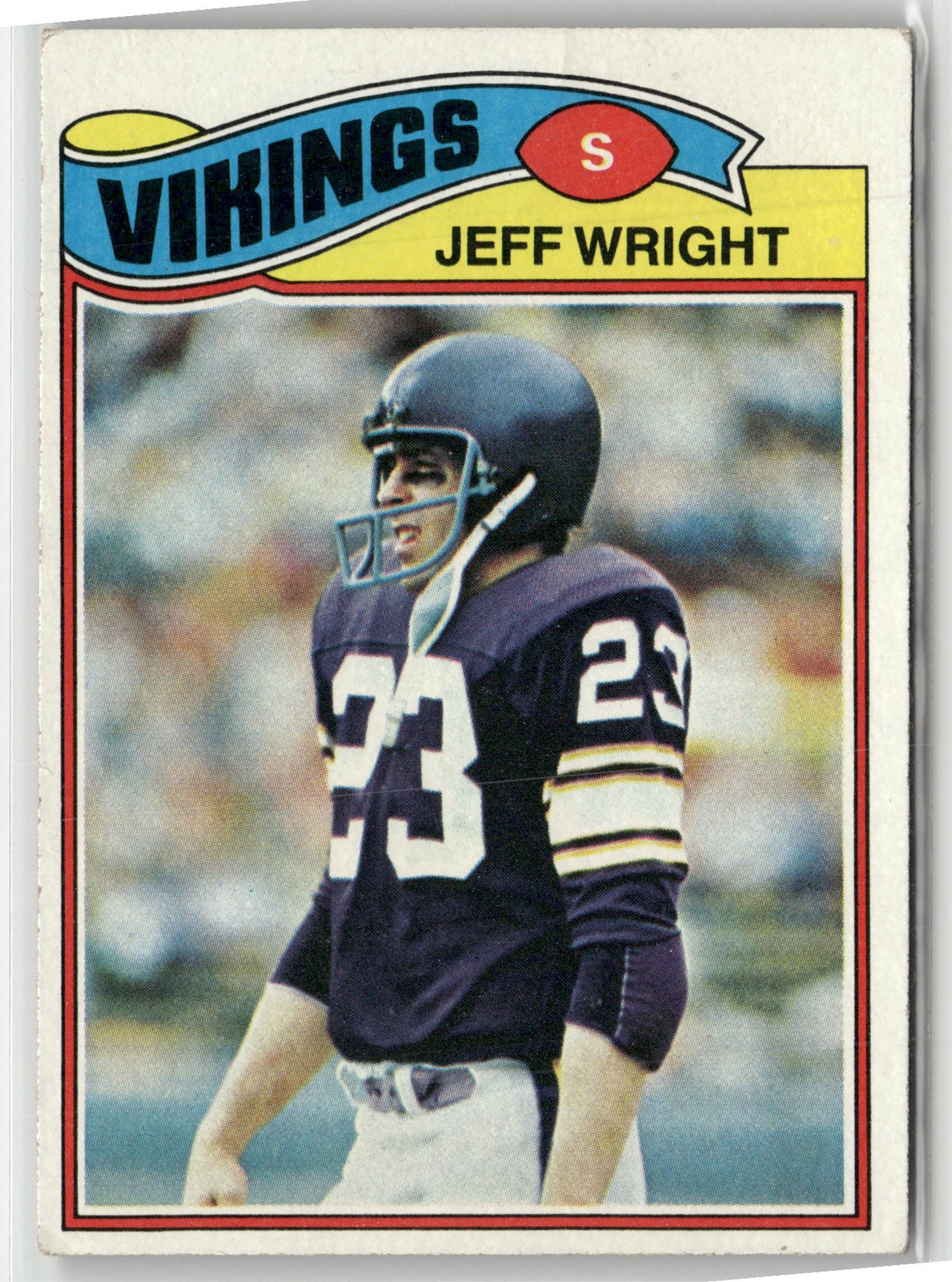 1977 Topps Jeff Wright #169 Minnesota Vikings VG