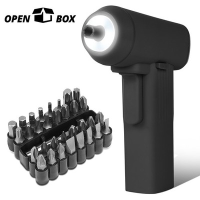 [OPEN BOX] LED Cordless Electric Screwdriver 32Pc Driver Bits Drill Power Tool