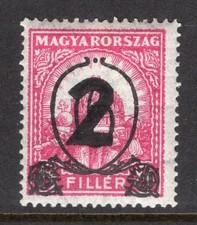 Hungary 1932 2f on 6f Surcharge- OG MLH - SC# 467  SCV $50.00