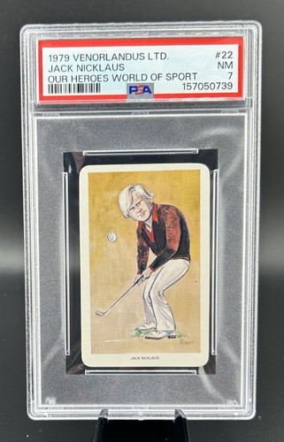 1979 Venorlandus Heroes #22 JACK NICKLAUS Rookie RC PSA 7