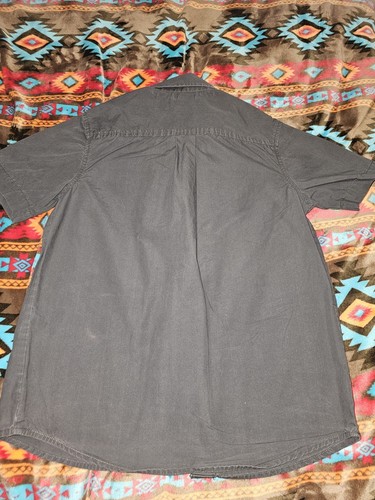 Boys Button Up Shirt Dark Gray Medium - Picture 5 of 5