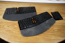Lot 2 Microsoft Sculpt Ergonomic 1559 Keyboards  Number Pad No Dongles READ 