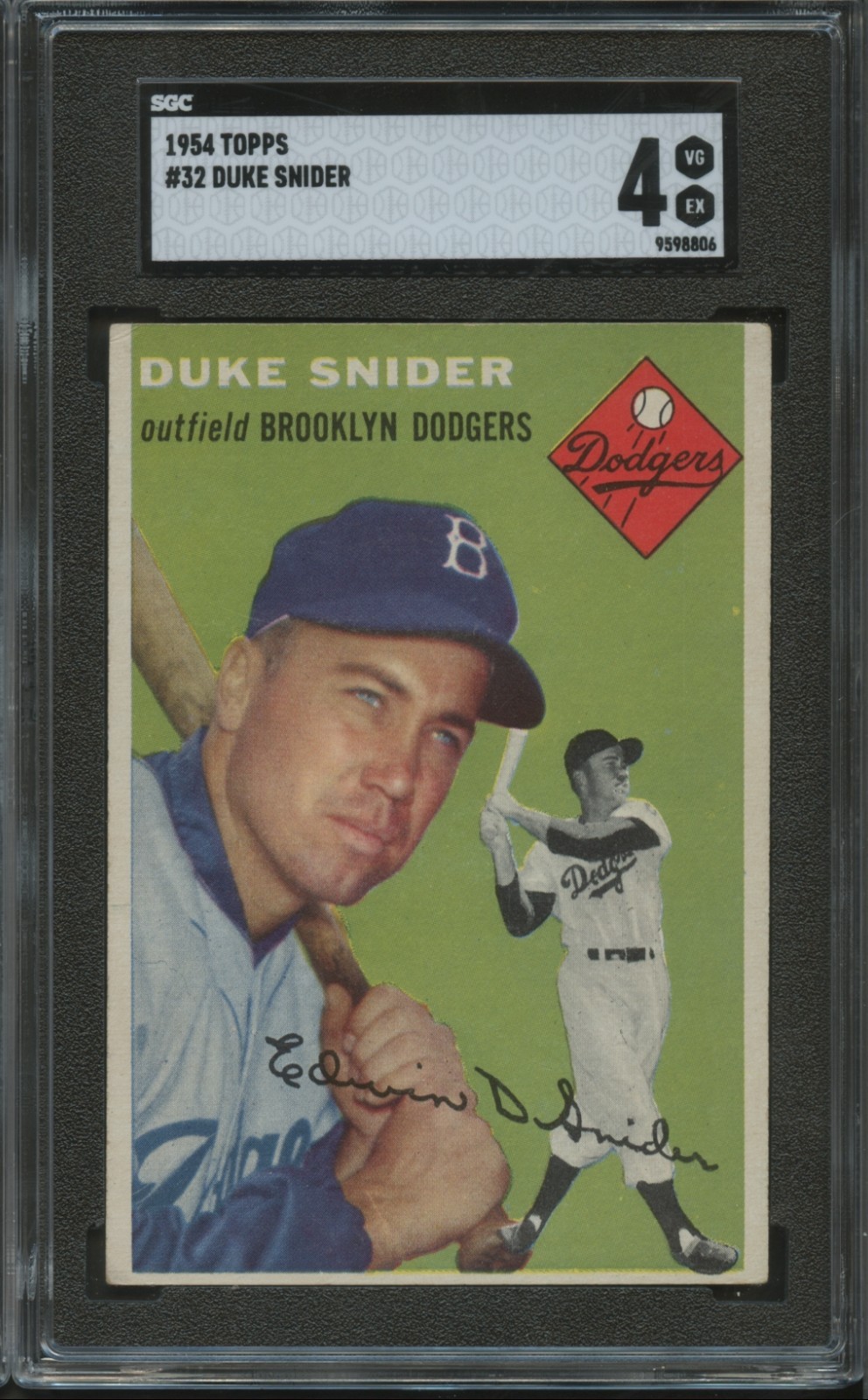 1954 Topps #32 Duke Snider SGC 4