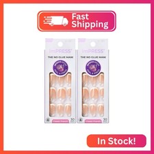 KISS imPRESS No Glue Mani Press On Nails,French,'Model',White,Short Size,Squoval