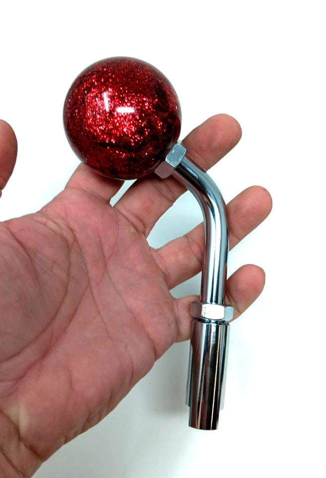 Perilla de cambio semi camión remolino bola escamas de metal rojo Kenworth Peterbilt. 1/2 - 13 Foto 2 de 4