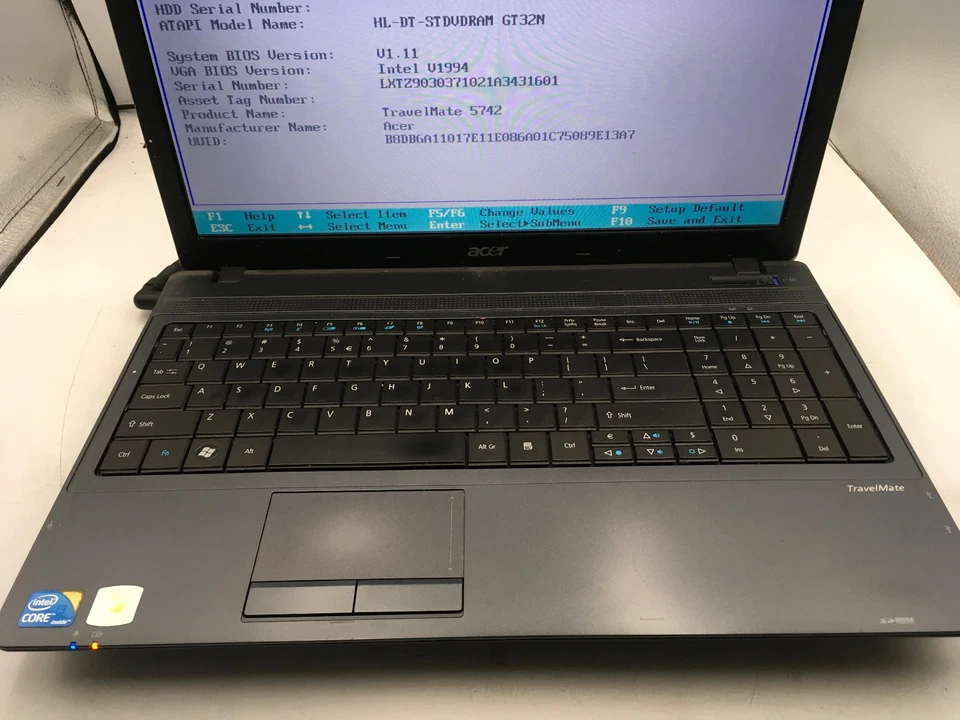 ACER TRAVELMATE 5742 7159 -BOOTS TO BIOS- Intel Core i3-m380 - 8GB RAM -READ-BB - Image 3 of 4