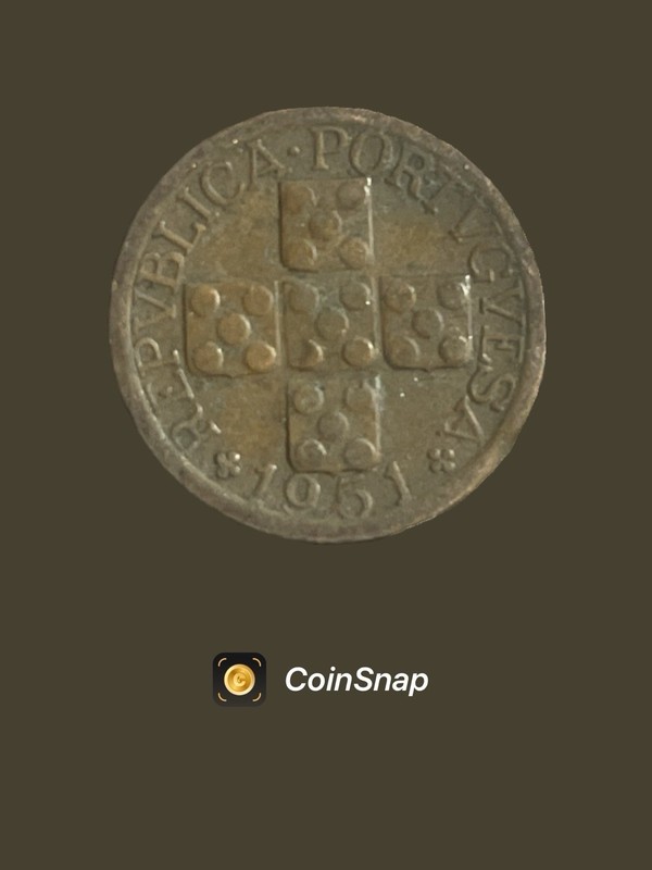 1951 Portugal 🇵🇹 20 Centavos Bronze Coin