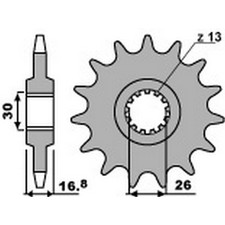 25717-Kettenrad 525 PBR kompatibel mit HONDA XL 1000 V VARADERO (SD03) 1000