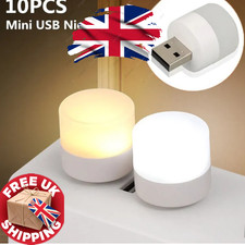 10Pcs Mini USB Night Light Warm White LED