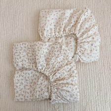 BuLuTu Cotton Muslin Baby Crib Sheets for Standard Crib and Toddler Mattress ...