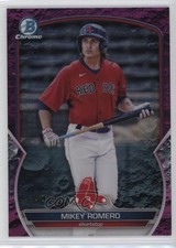 2023 Bowman Chrome Prospects Fuchsia Lunar Crater Refractor Mikey Romero 11o2