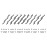 10Stk Vollgewindestange M8 X 60Mm 201 Edelstahl Rechtsgewinde Stangen