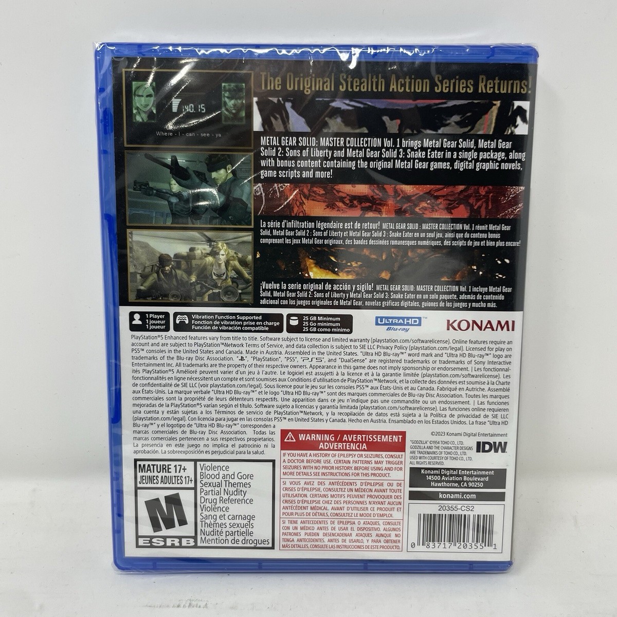 Metal Gear Solid Collection Master Collection Vol 1