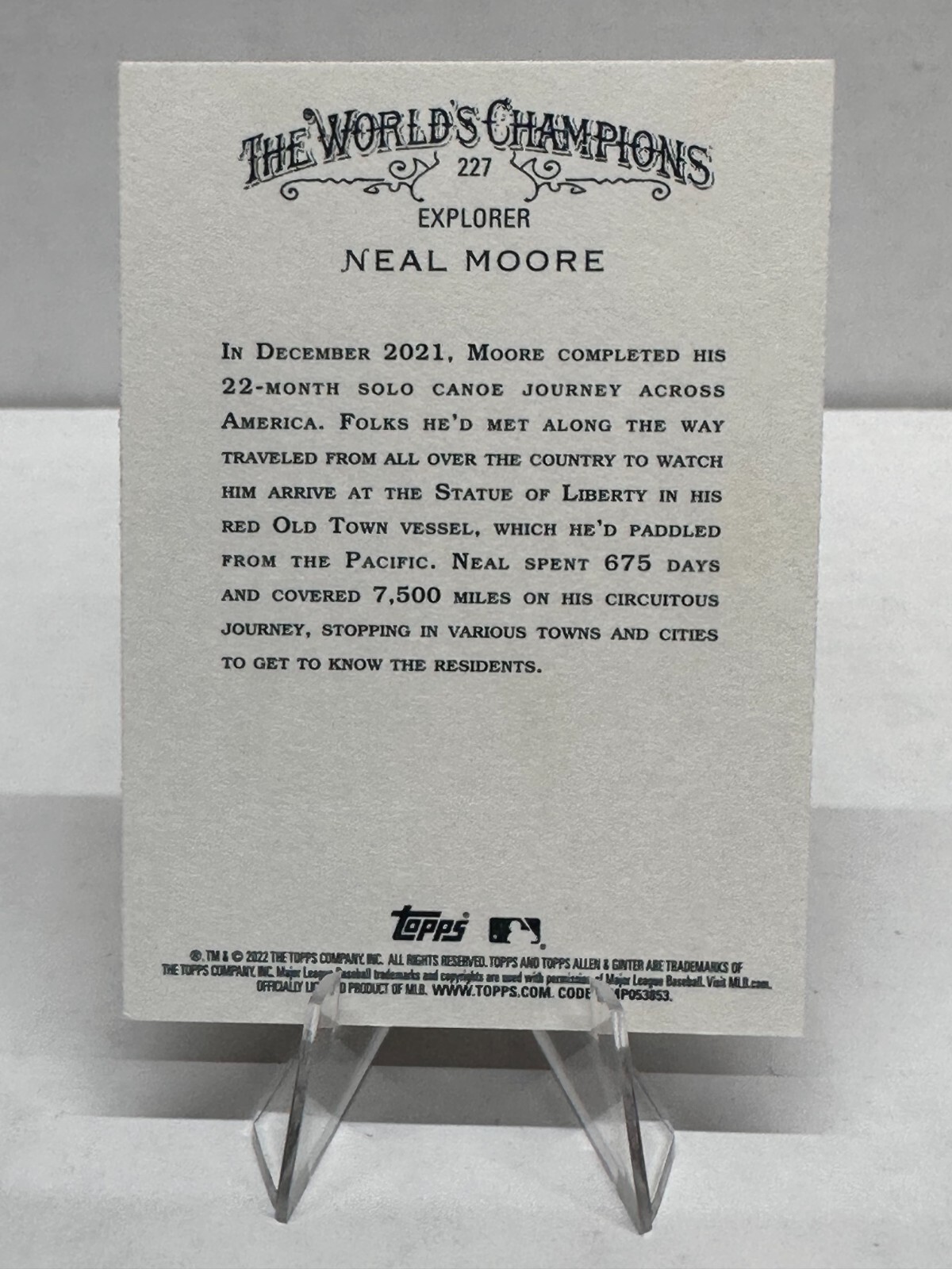 2022 Topps Allen & Ginter Card #227 Neal Moore Explorer