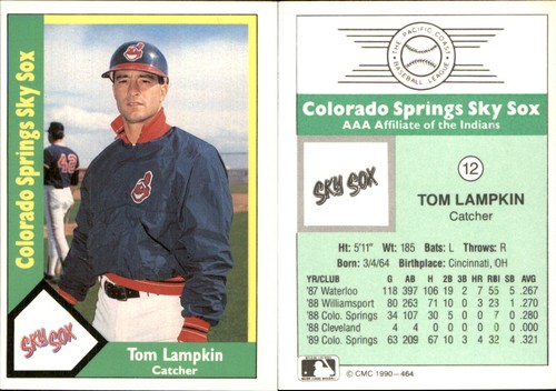 Tom Lampkin 1990 CMC Colorado Springs Sky Sox 12 Colorado Springs Sky Sox