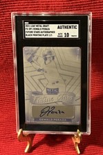 1/1 - Oswald Peraza /Black Printing Plate - Future Star /2021 Leaf Metal Draft