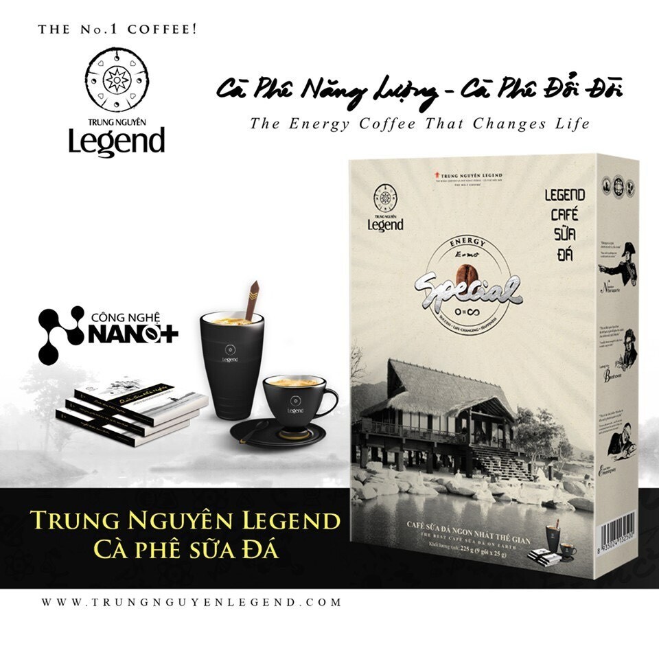 Trung Nguyen Special Legend Iced Coffee Blend with Milk Full