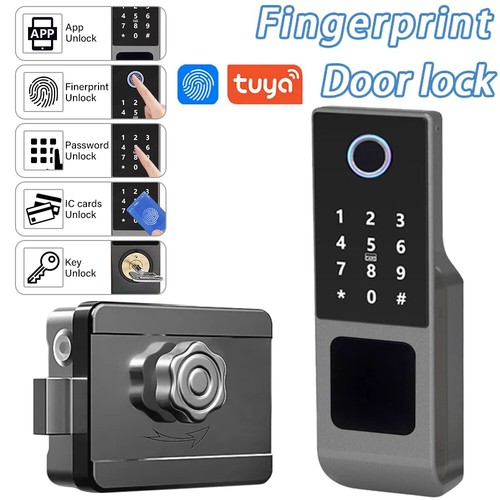 Electronic Digital Smart Door Lock Fingerprint APP Password Key Security Lock AU - Picture 2 of 18