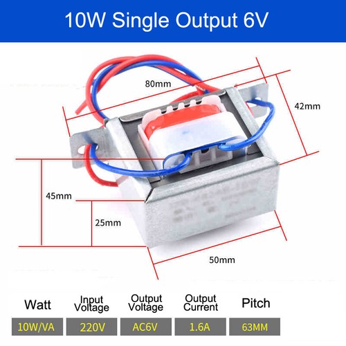 3W - 30W Power Transformer 220V Output 6V/9V/12V/15V/18V/24V AC Single/Dual Outp - Picture 18 of 31