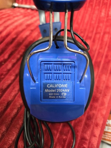 Vintage Califone Cuffie Blu Modello 2924AV 600 Ohm 1 paio BELLE SPEDIZIONE GRATUITA - Foto 3 di 6