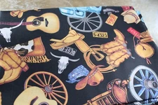 Wild Rags Unisex Scarf 34 X 34 in 100% Silk Saddle Boots Cowboy Accessory