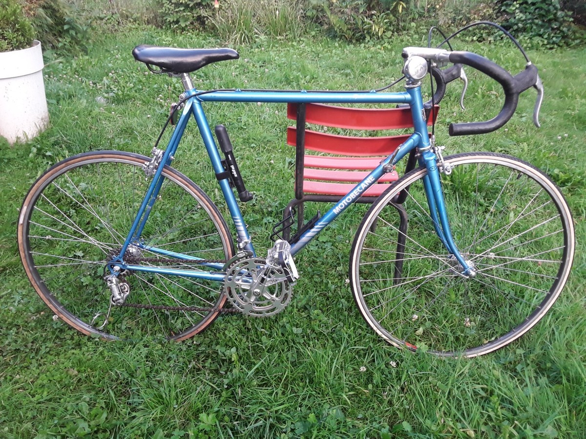 PLAQUE MURALE MÉTAL "MOTOBECANE La fameuse Mobylette bleue" Art Déco