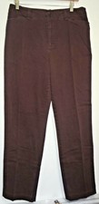 VINTAGE WOMEN'S CHAPS RALPH LAUREN STRAIGHT BROWN SLACKS SZ 8 PANTS TROUSERS