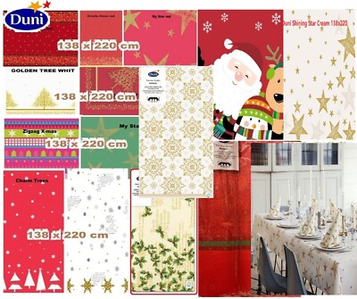 Duni Tischdecke aus Dunicel Motiv Christmas Dream,Weihnachten 138 x 220 cm