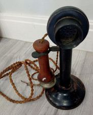 Antique Candlestick Telephone Iron/Bakelite 1900s**