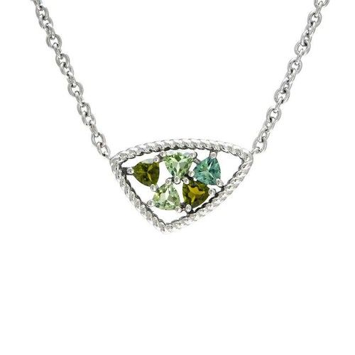 Collana Donna In Argento 925 Con Ciondolo A Cuore Aperto Astratto, 46 Cm, Elegante, In Confezione Regalo