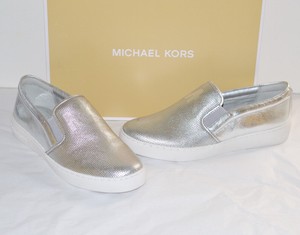 michael kors silver loafers