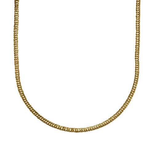 24K Yellow Gold Small Cuban Necklace 