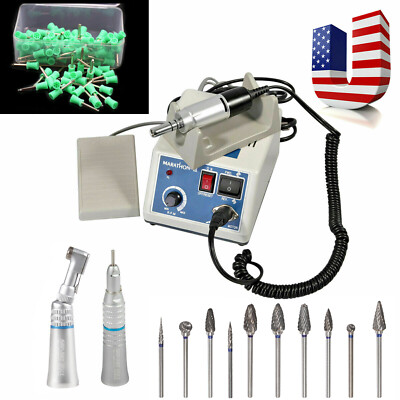Dental Marathon Lab Electric Micromotor /Low Speed Handpiece /Polish Burs /Cups