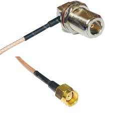 RG316 N Female Bulkhead Angle to RP-SMA MALE RF Cable Rapid-SHIP LOT