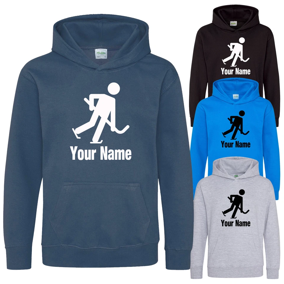 AWD Kinder Hoodie Eishockey Kapuzenpullover personalisiert Kinder Hockey Hoody Jungen Mädchen