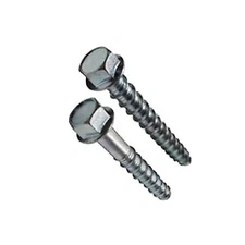 3/8" x 3" Heavy Duty Concrete Screw Anchor, Zinc-Plated, 10 PK