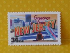 "Greetings from New Jersey"  Single 34c Vintage US Postage Stamps - No. 3590
