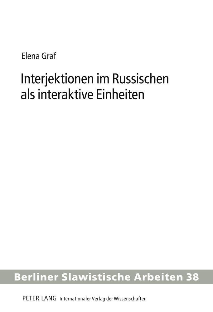 Interjektionen Russischen Als Interaktive Einheiten | Buch |