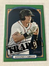 2021 Heritage Minor League Edition 1972 Traded Green Border /75 Antonio Cabello