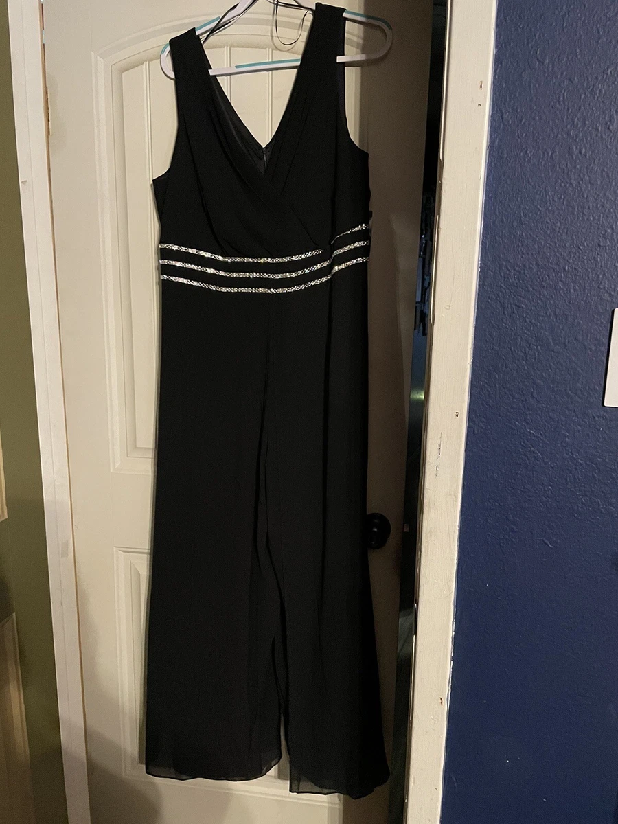 Black Pantsuit Jumper by R M Richards Size 16W eBay