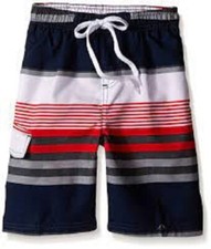Kanu Surf Little Boys' Toddler Optic Stripe Swim Trunk Blue Medium 5/6