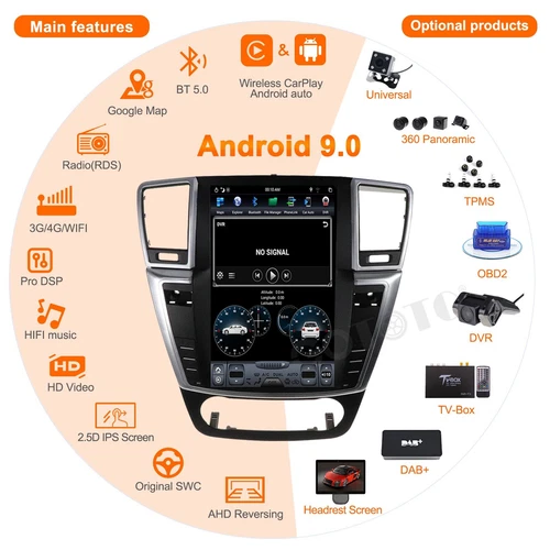 For Mercedes-Benz ML GL W164 X164 2012-2016 Car Radio Tesla screen 2Din Stereo - Picture 3 of 10