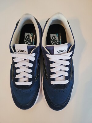 VANS Cruze Too CC Navy Blue Mens 6.5 Women 8 Low Suede Casual Sneakers ComfyCush