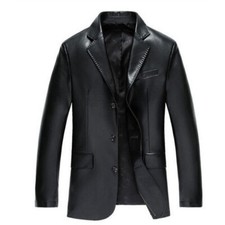 Classic New Men s Black Pure Lambskin Leather Blazer 3 Button Coat Formal Blazer