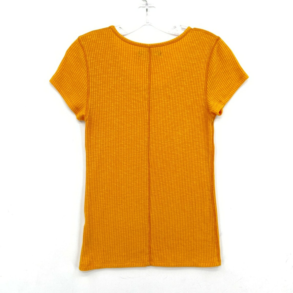 mustard yellow ribbed top