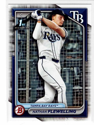 Nathan Flewelling Tampa Bay Rays 2024 Bowman Draft 1st Bowman **