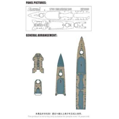 Flyhawk Modell Fly Hawk Flyfh710092 1/700 Detail Up Teile Royal Navy Light Cruise